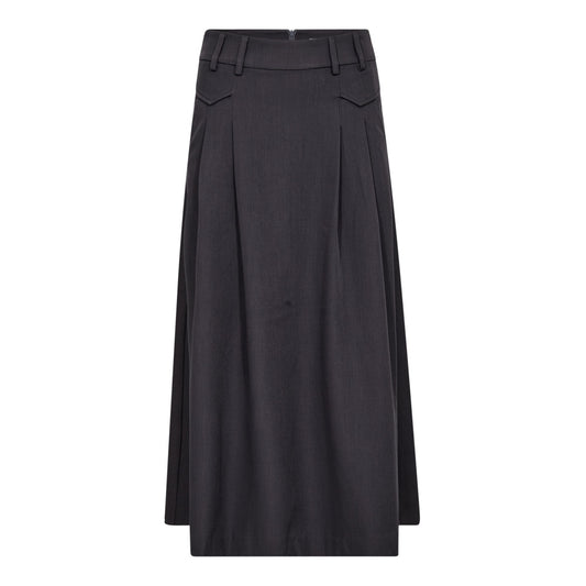 Co´Couture Lunacc Pocket Pleat Skirt Mid Grey