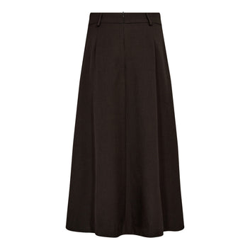 Co´Couture Lunacc Pocket Pleat Skirt Dark Brown