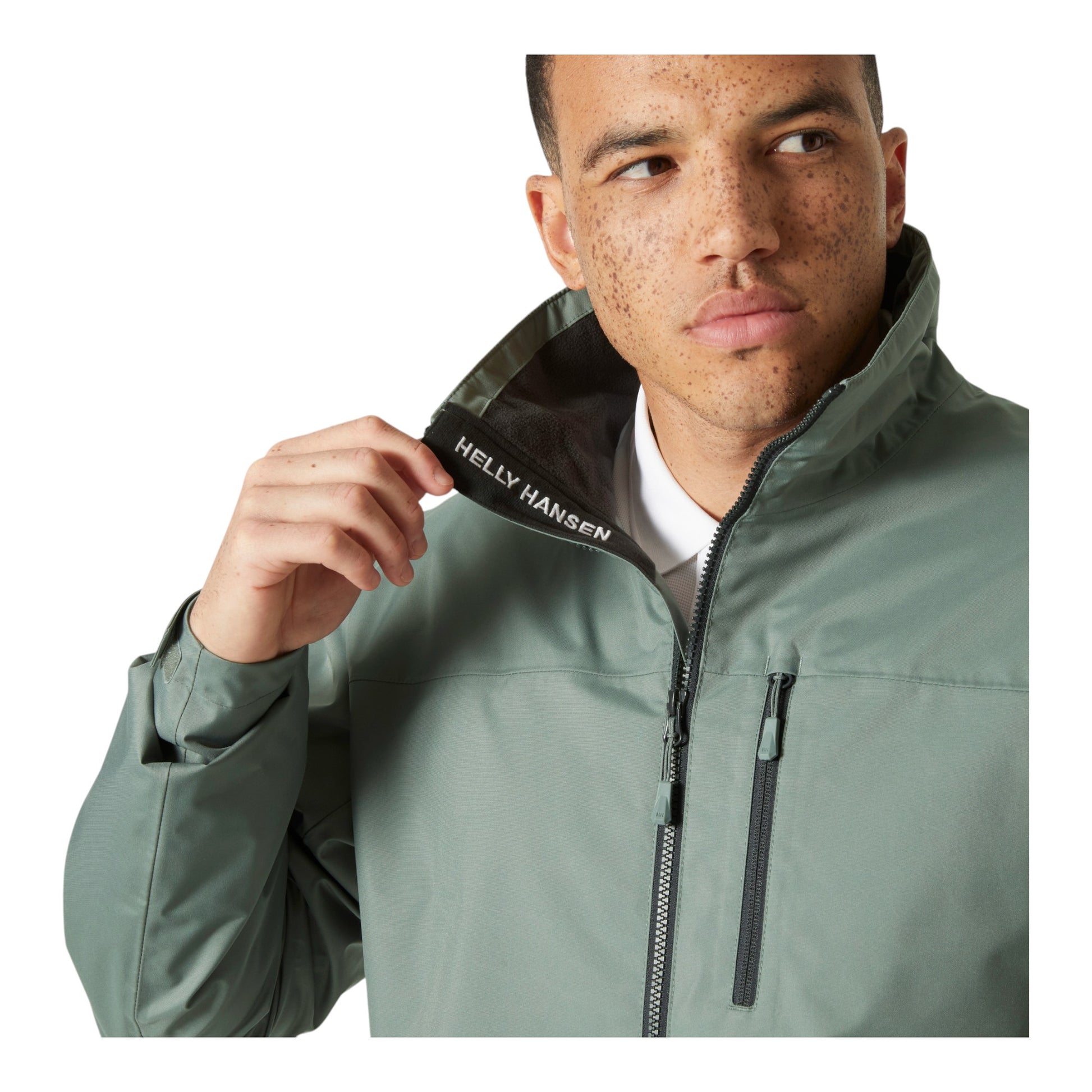 Helly Hansen M Crew Sejlerjakke 2.0 Grey Cactus