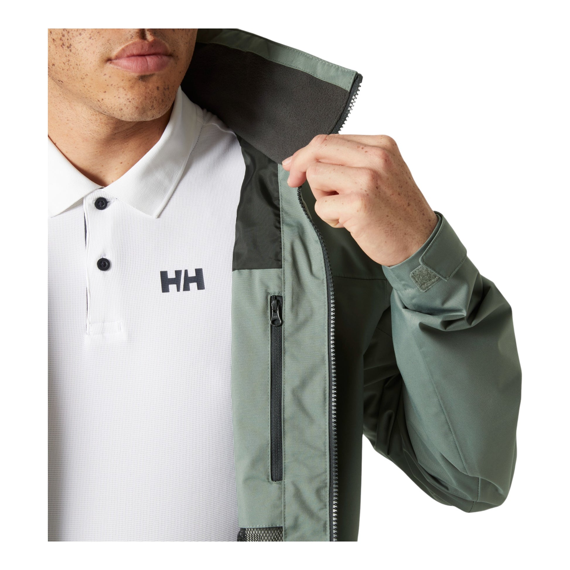 Helly Hansen M Crew Sejlerjakke 2.0 Grey Cactus
