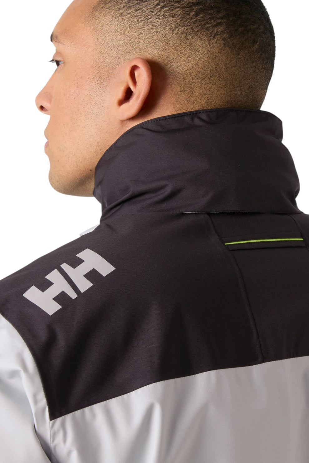 Helly Hansen M Crew Hooded Pile Jacket Grey Fog
