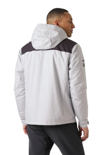 Helly Hansen M Crew Hooded Pile Jacket Grey Fog