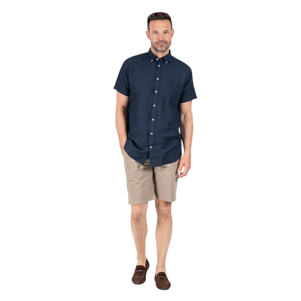Pre End Frey Ss Skjorte Naval Blue