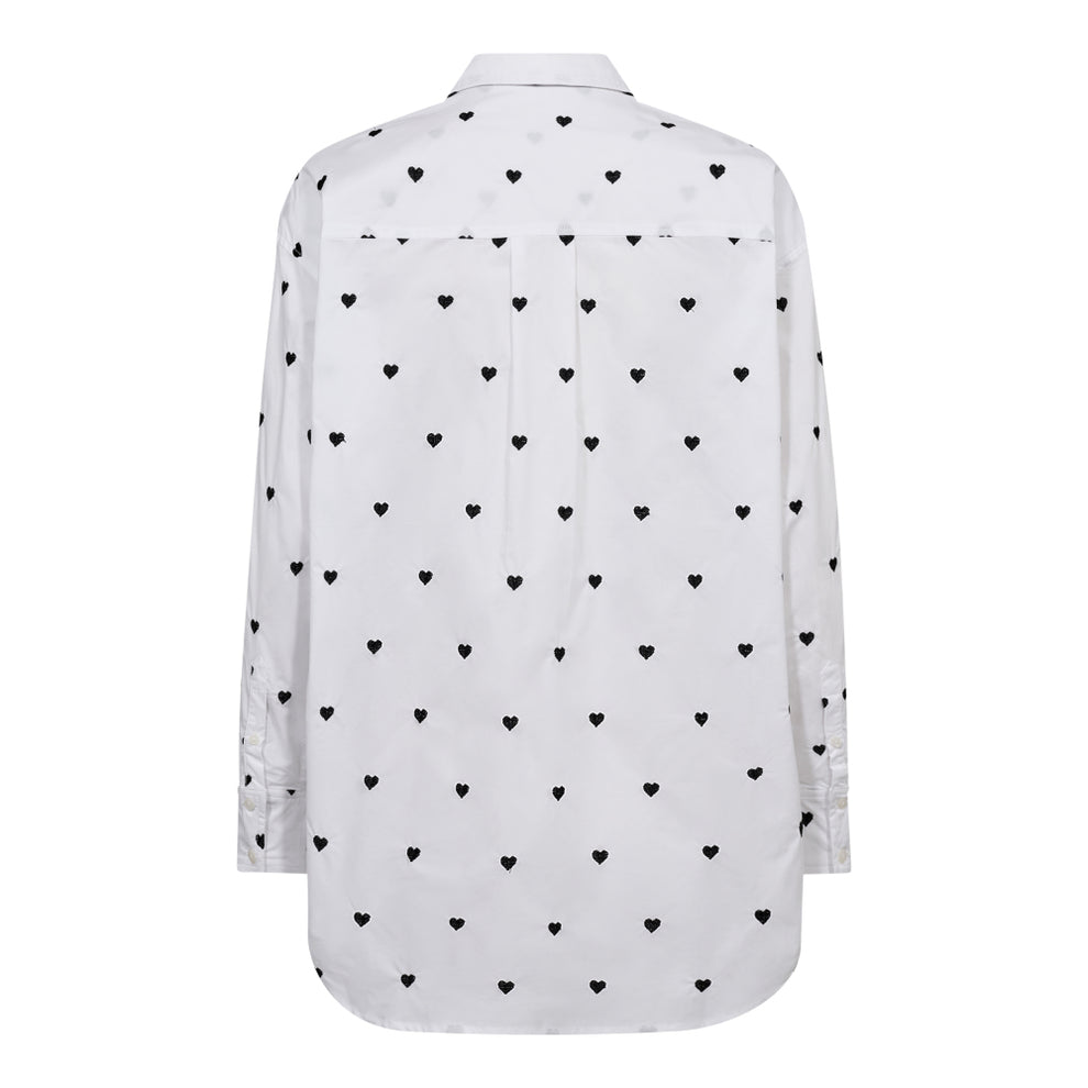Co'couture W Heart Oversized Shirt White