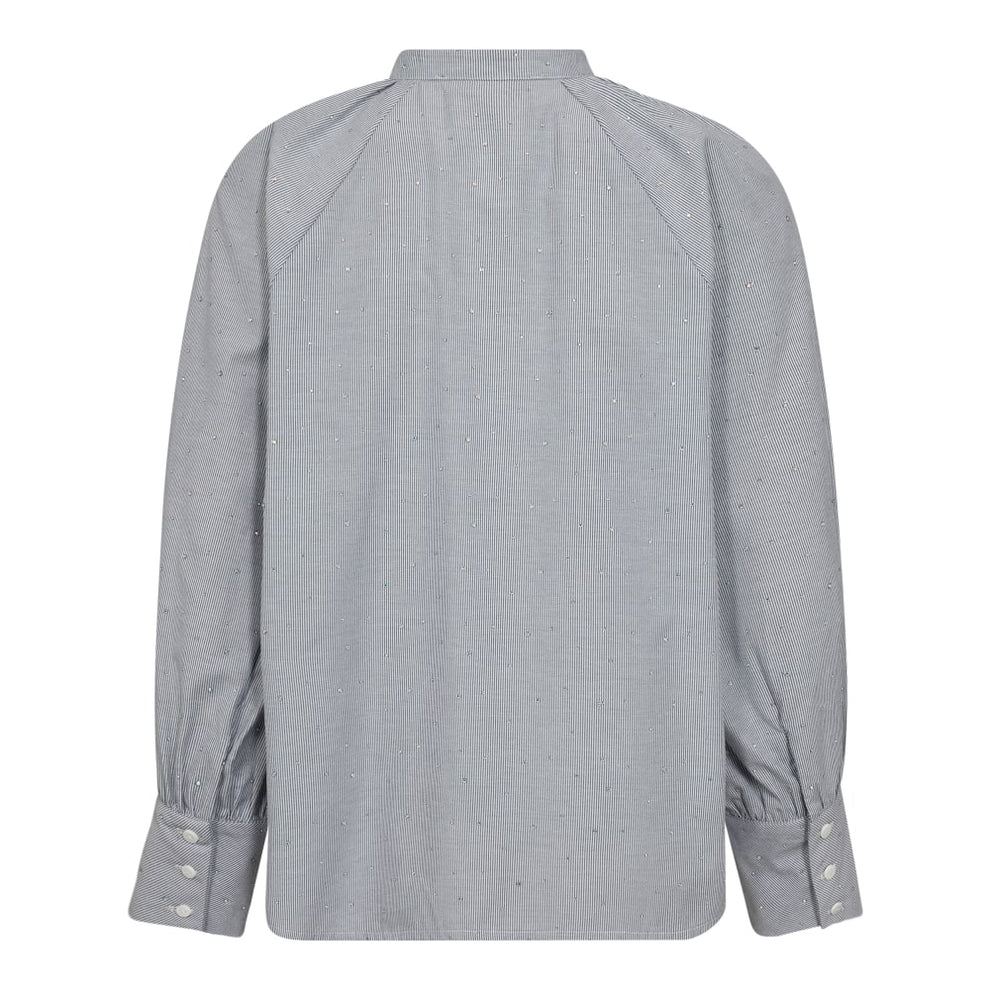 Co'Couture W Gem Stripe Shirt Light Grey