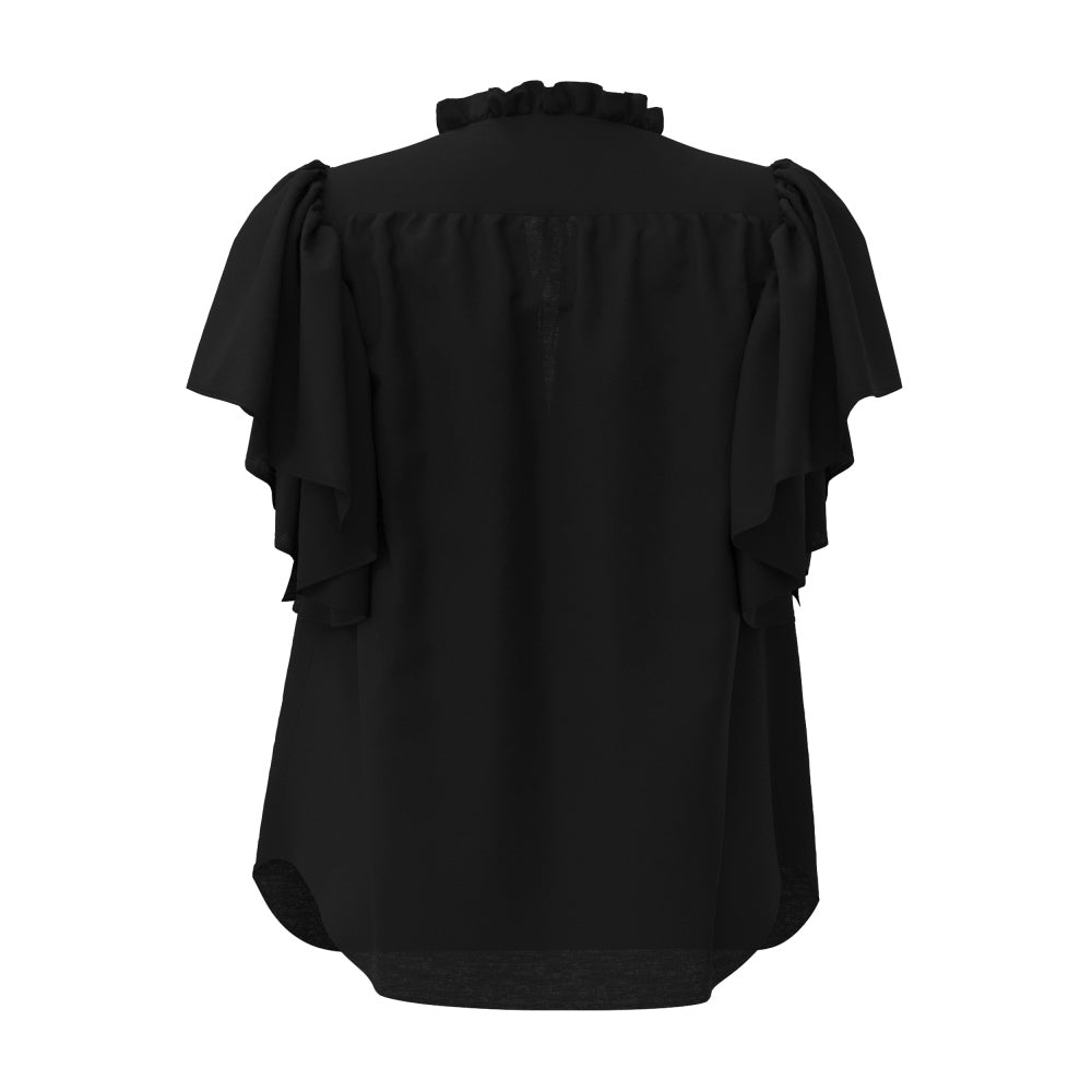 Co'Couture W Hera ss Frill Top Black