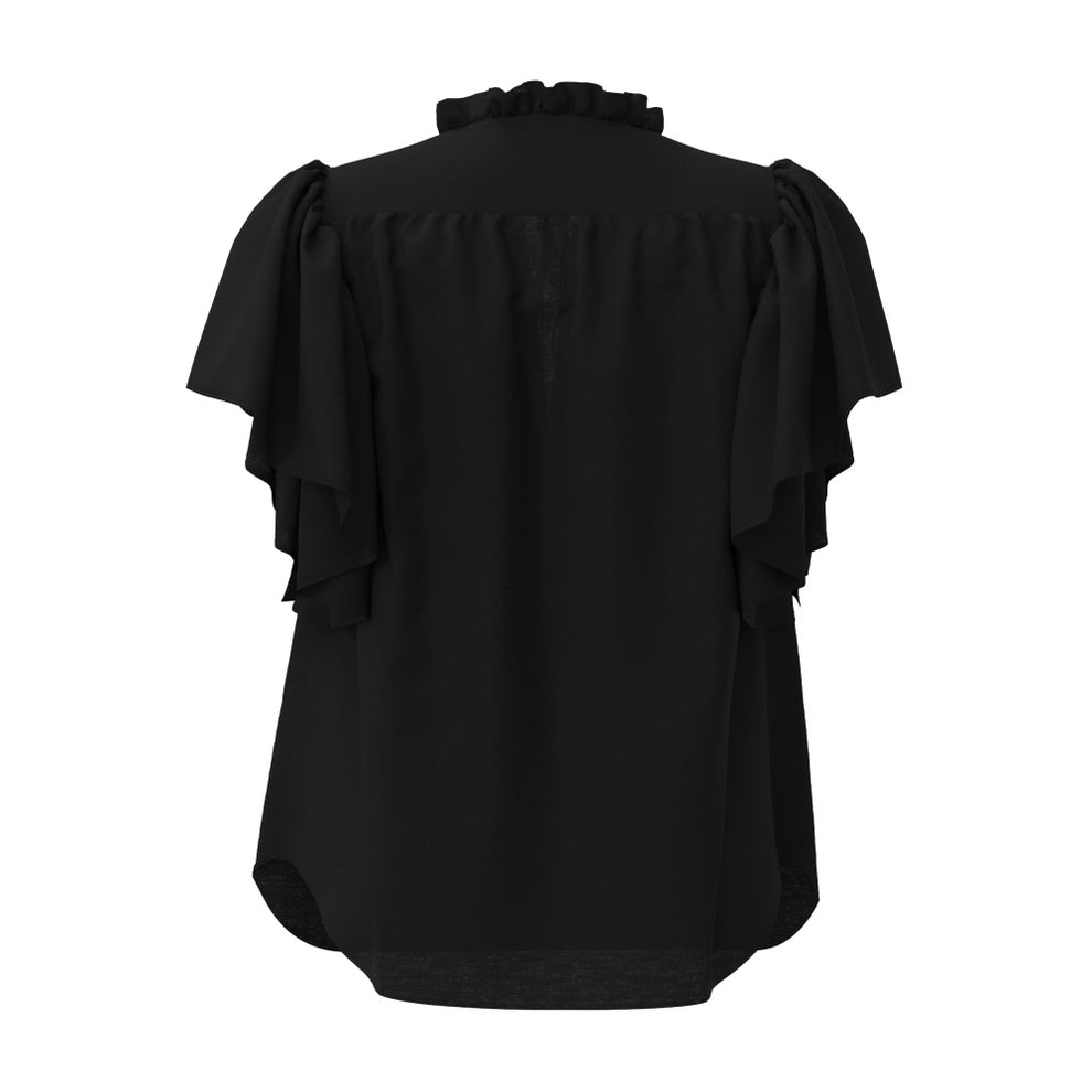 Co'Couture W Hera ss Frill Top Black