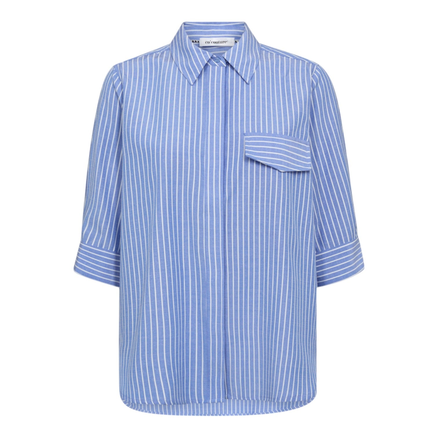 Co´Couture TeaCC Stripe SS Shirt Blue