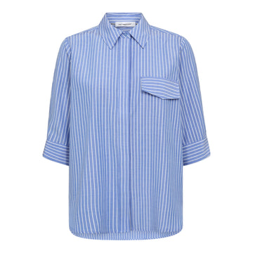 Co´Couture TeaCC Stripe SS Shirt Blue