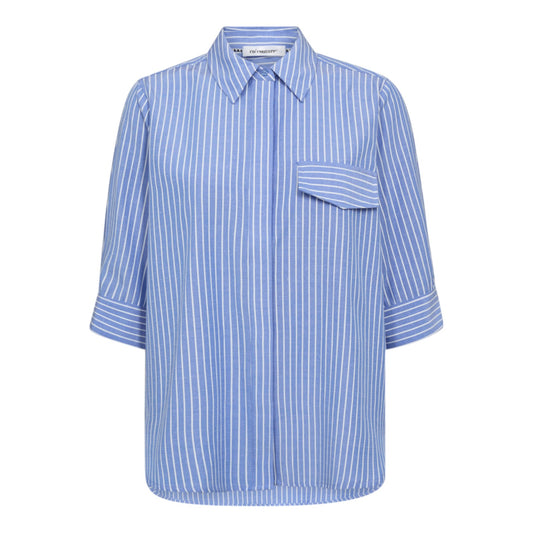 Co´Couture TeaCC Stripe SS Shirt Blue