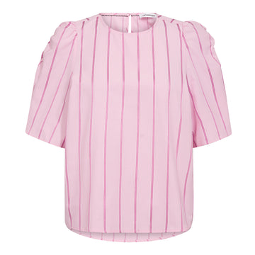 Co´Couture RosalinaCC Stripe SS Blouse Pale Pink