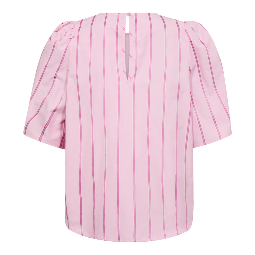 Co´Couture RosalinaCC Stripe SS Blouse Pale Pink