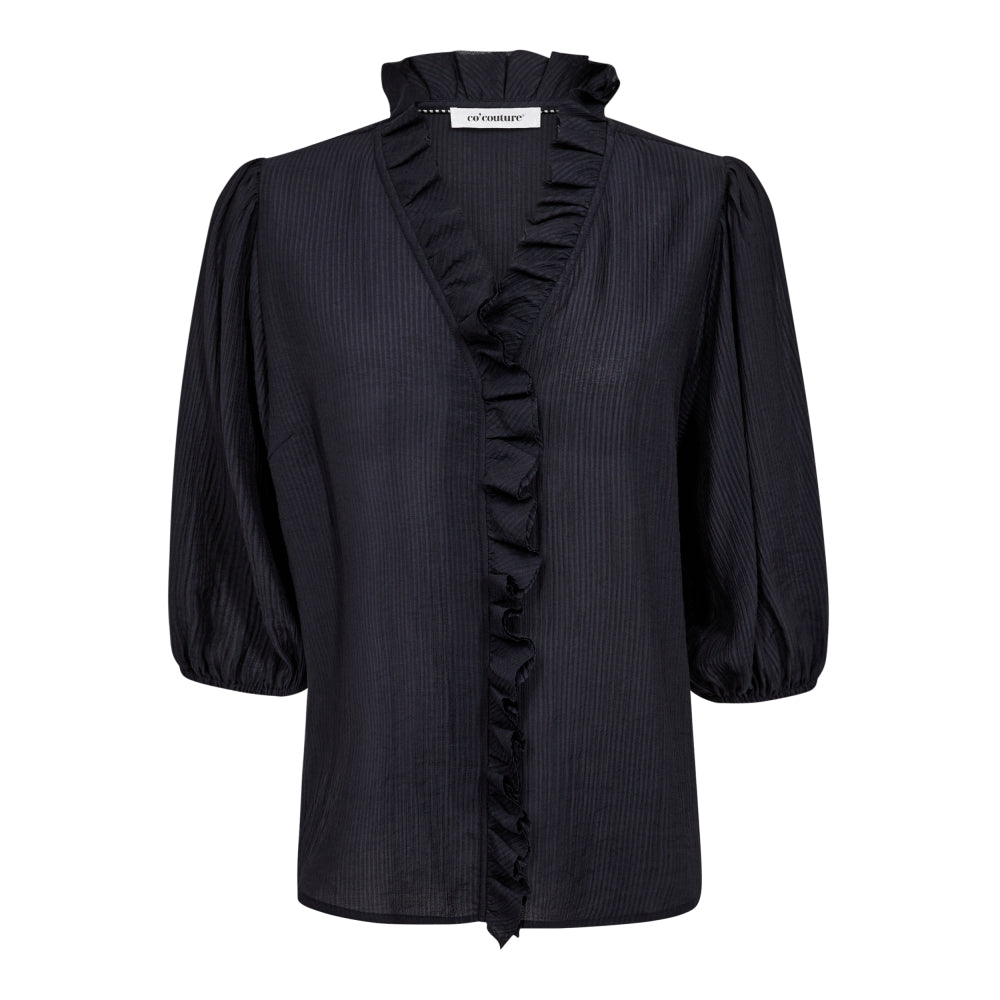 Co´Couture W Anika Frill SS Shirt Navy