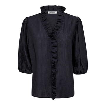 Co´Couture W Anika Frill SS Shirt Navy
