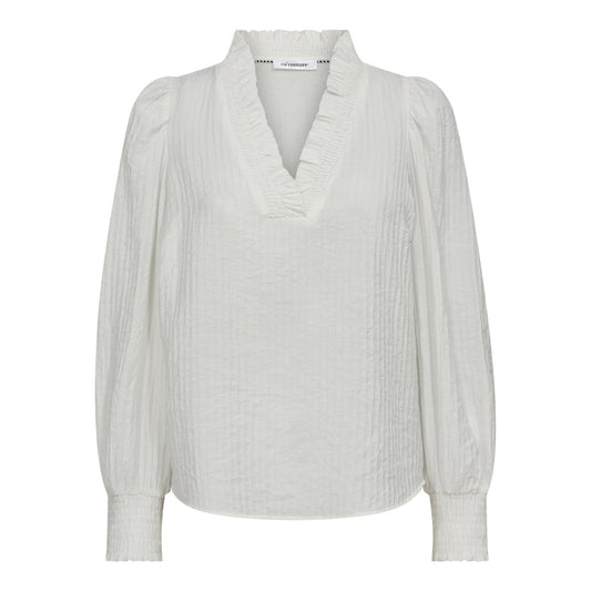 Co´Couture Shinacc V-Blouse Off White