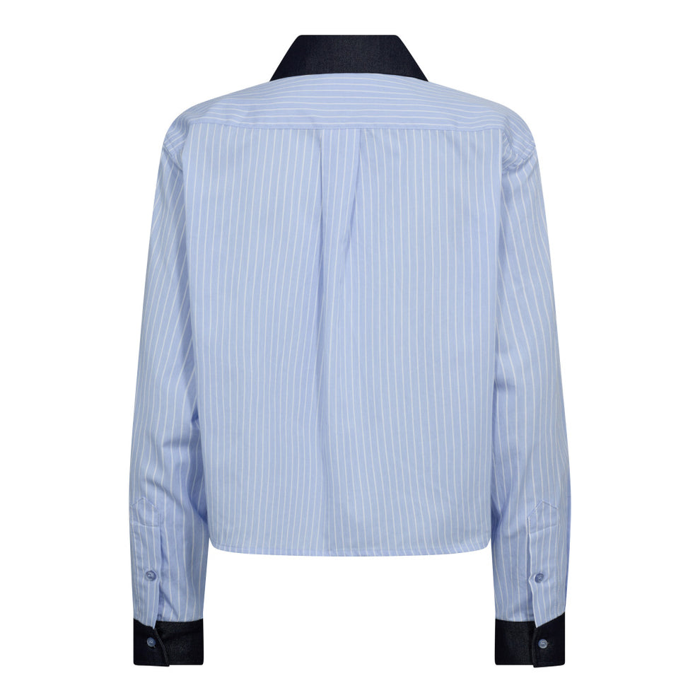 Co'Couture W Nelson Sripe Shirt Pale Blue