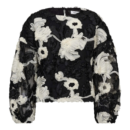 Co´Couture W Fleurcc Fluffy Blouse Black