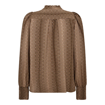 Co´Couture Ollycc V-Shirt Walnut