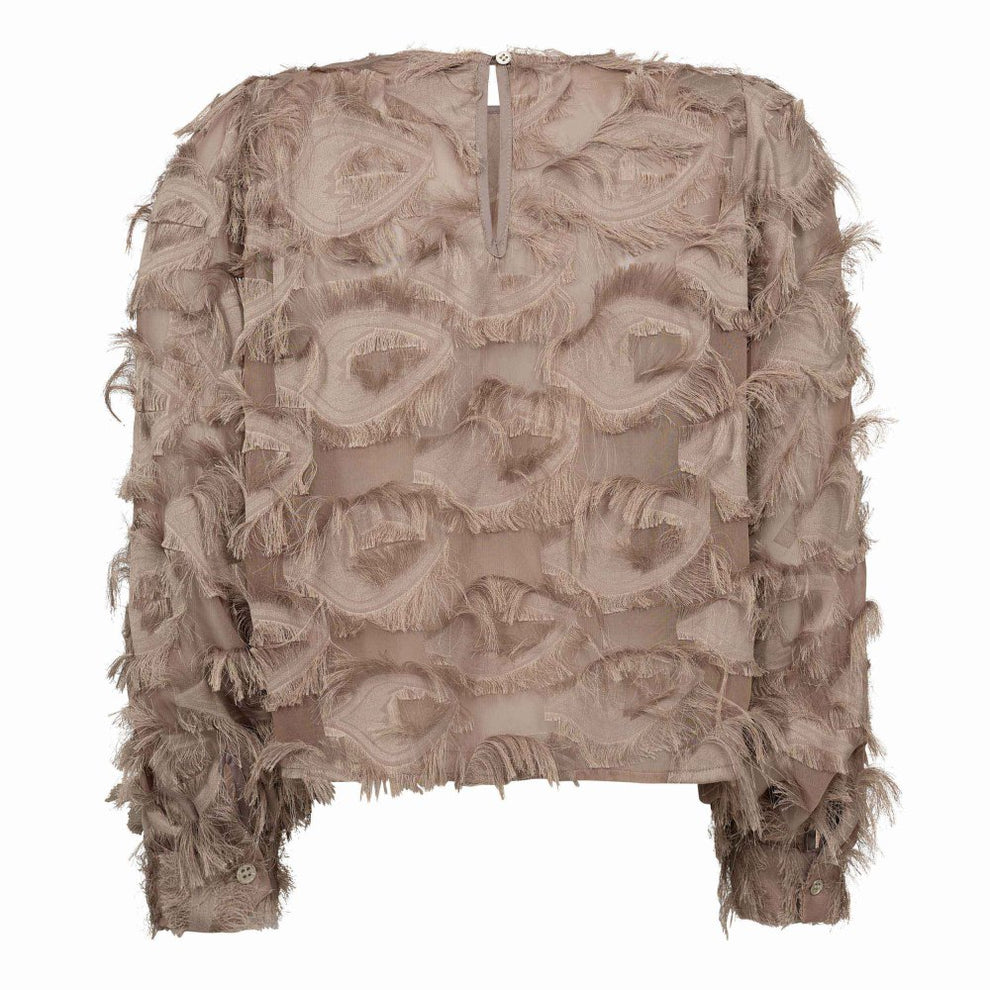 Co´Couture Syracc Structure Blouse Walnut