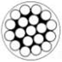 Stålwire rustfri 1x19 forhudet hvid