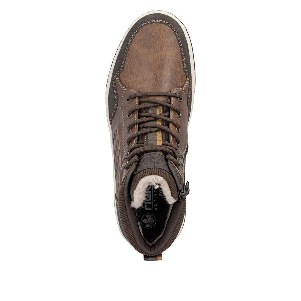 Rieker M Synthetic Lace Boot Brown - 38504-25