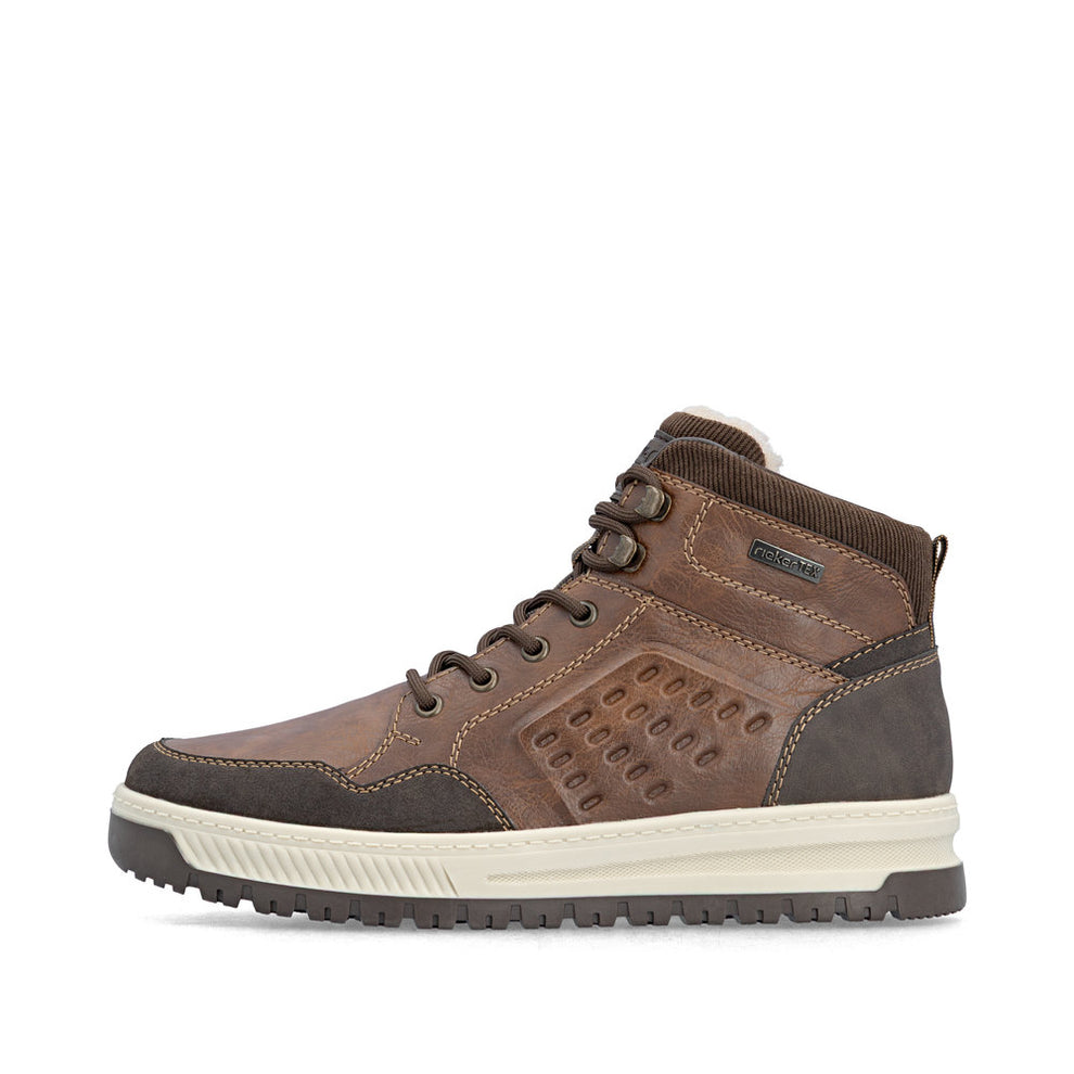 Rieker M Synthetic Lace Boot Brown - 38504-25