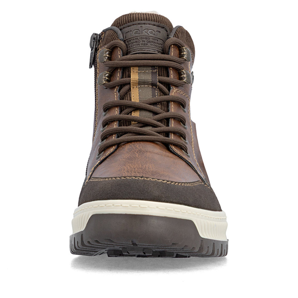 Rieker M Synthetic Lace Boot Brown - 38504-25