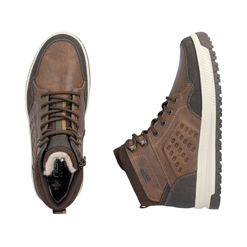 Rieker M Synthetic Lace Boot Brown - 38504-25