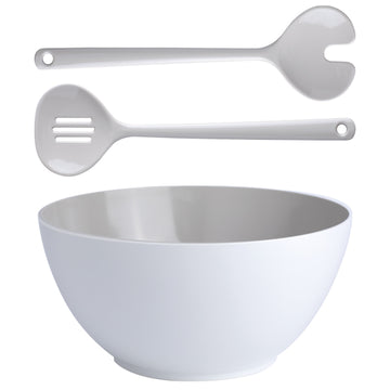 MB Harmony salatskål m/salatbestik hvid/beige