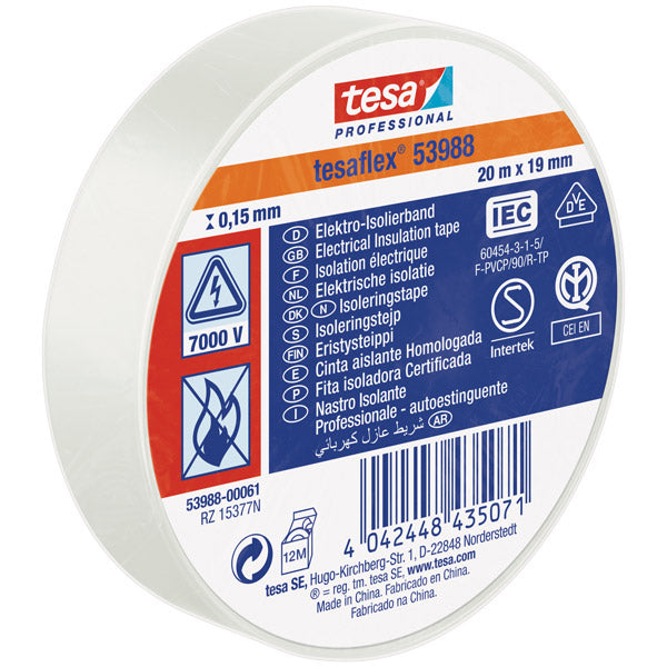 Tesa isoleringstape 19mm, Hvid
