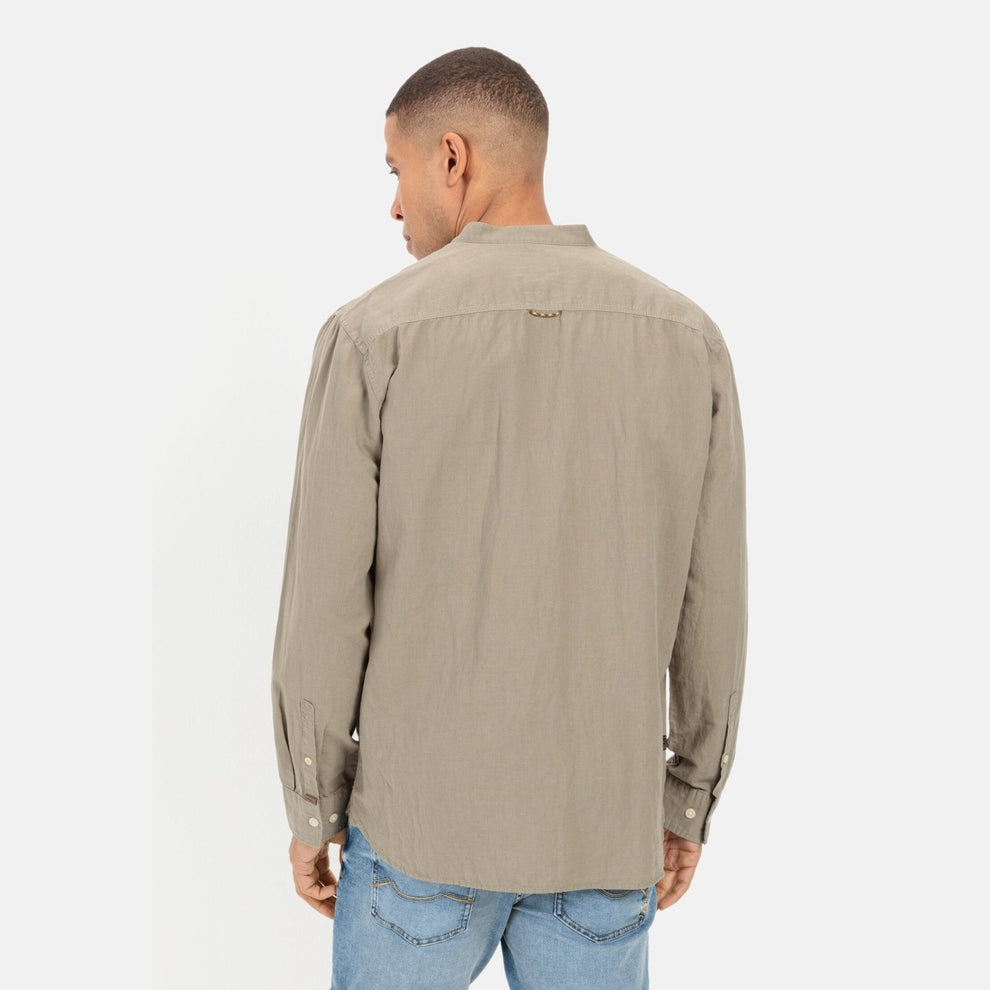 Camel Active M Langærmet Skjorte Khaki