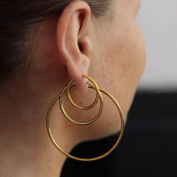 Maria Black Senorita Earring 20 mm Forgyldt