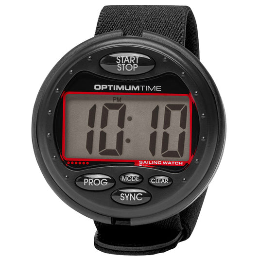 Optimumtime OS311 sejlerur, sort m/rød