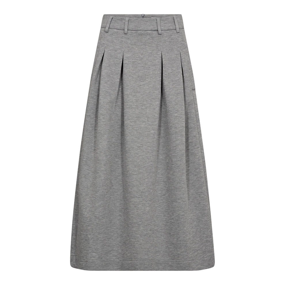 Co´Couture Lancecc Pleat Skirt Grey Melange