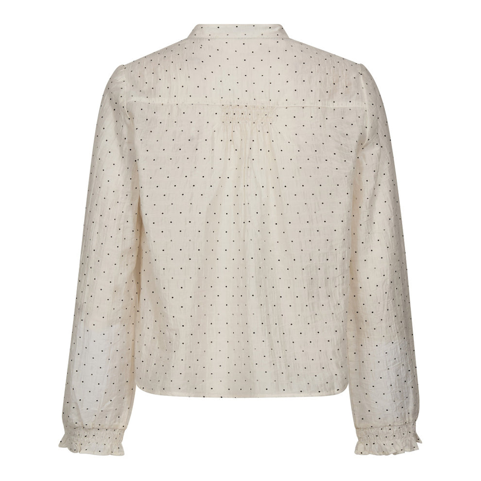Co´Couture Dallycc Dot V-Shirt Off White