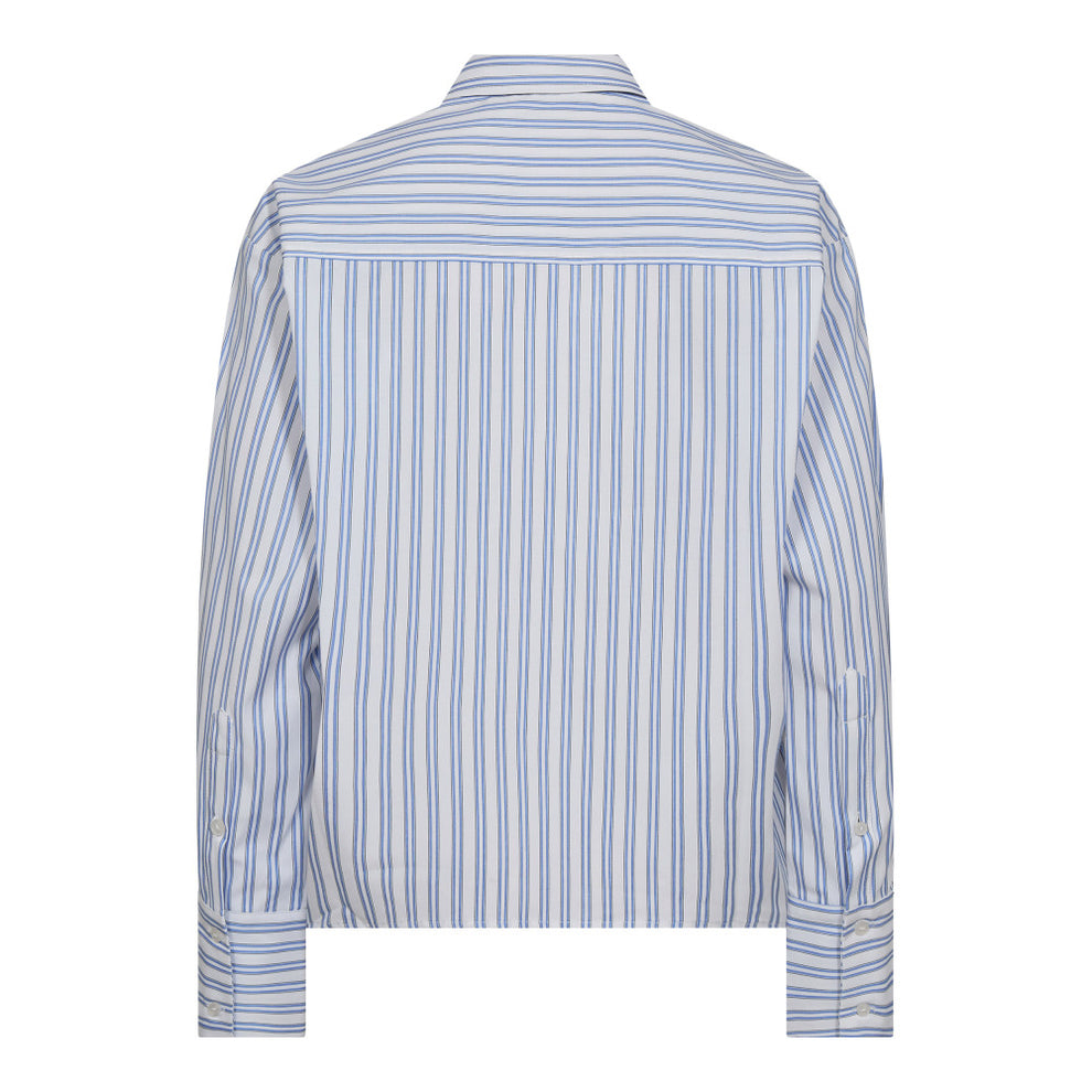 Co´Couture Devincc Stripe Tie Shirt Blue Dameskjorter