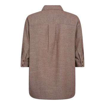 Co´Couture Jihocc Stripe Ss Shirt Brown