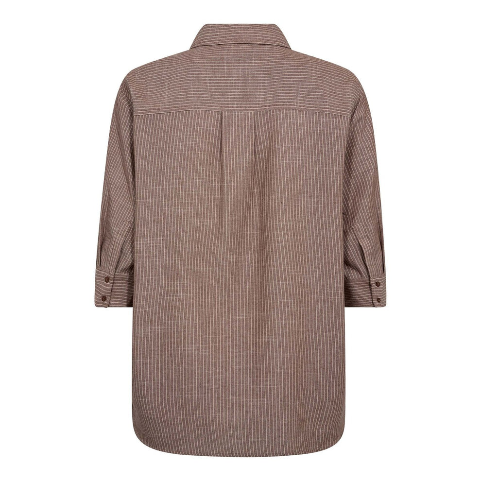 Co´Couture Jihocc Stripe Ss Shirt Brown