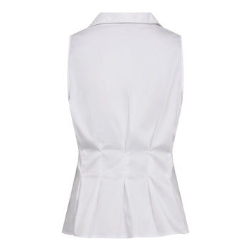 Co´Couture Poppycc V-Collar Top White