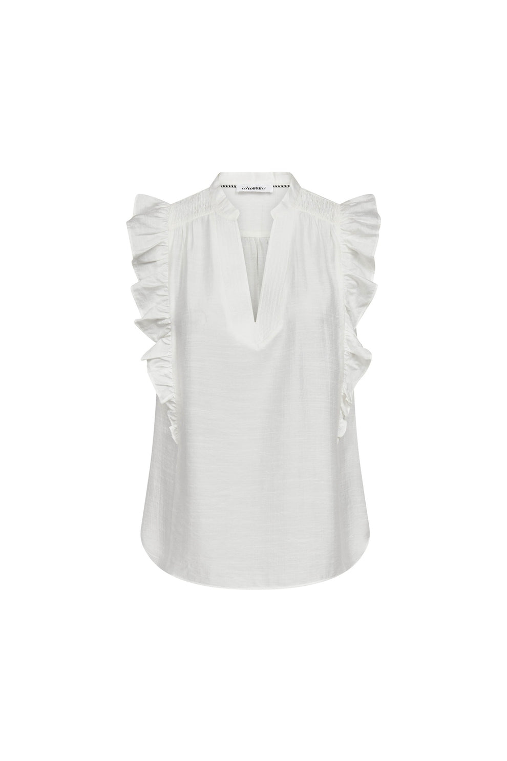 Co´Couture Heracc Frill Ss V-Top White