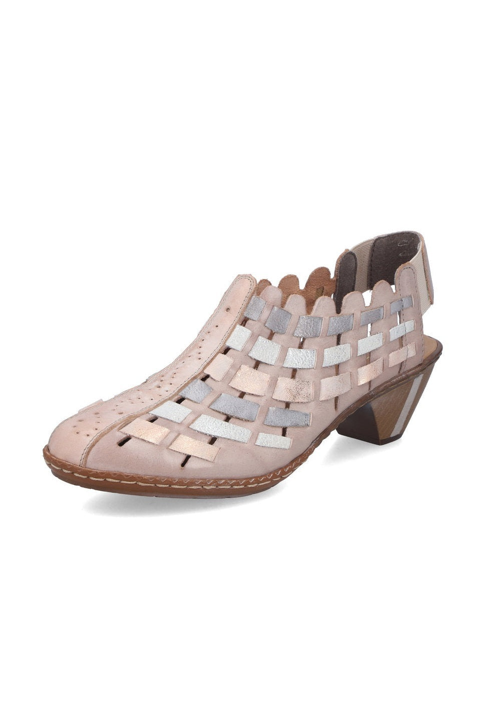 Rieker W Sko Beige Combination - 46778-64