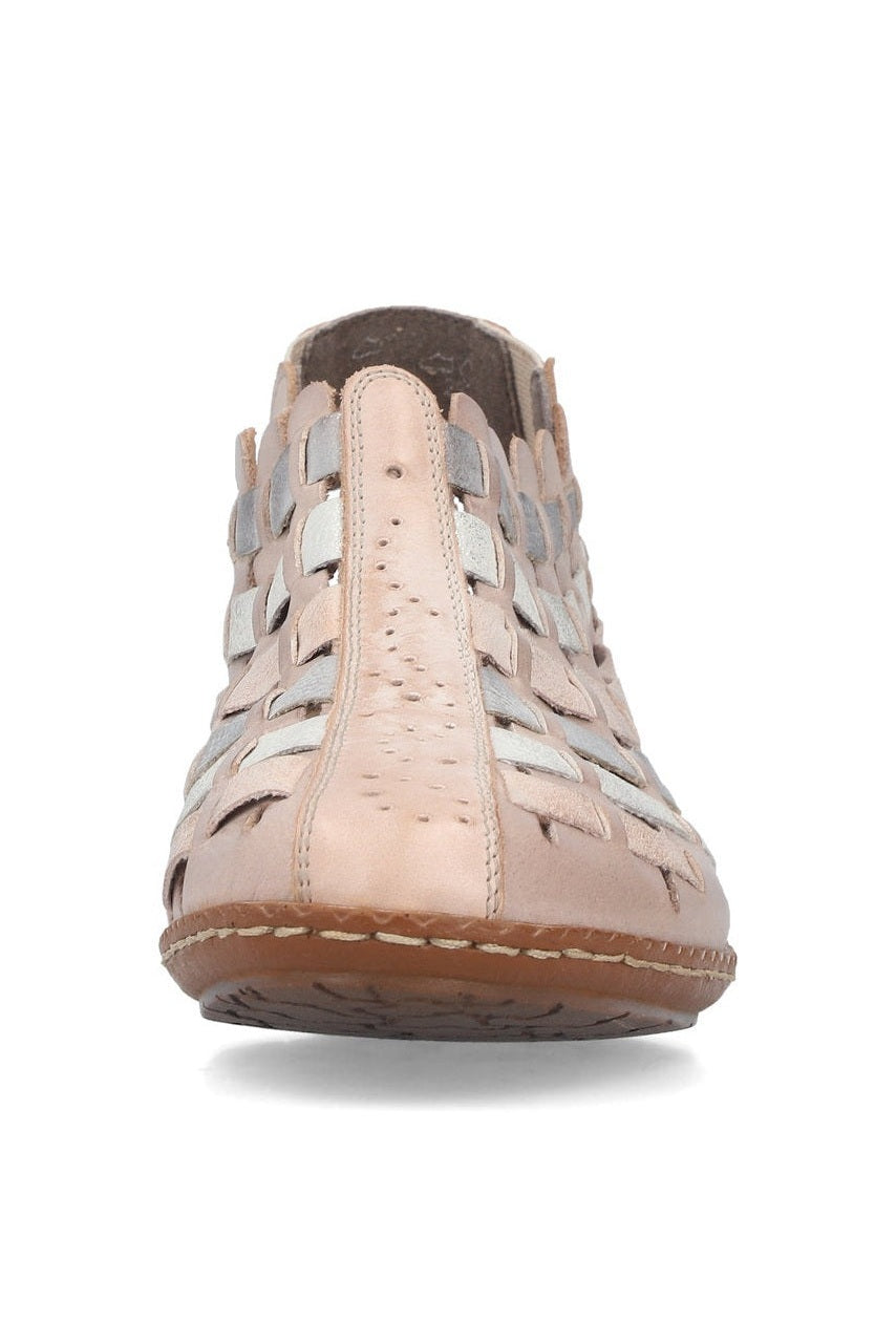 Rieker W Sko Beige Combination - 46778-64