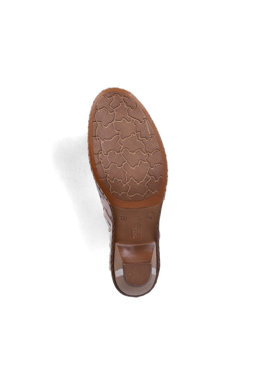 Rieker W Sko Beige Combination - 46778-64