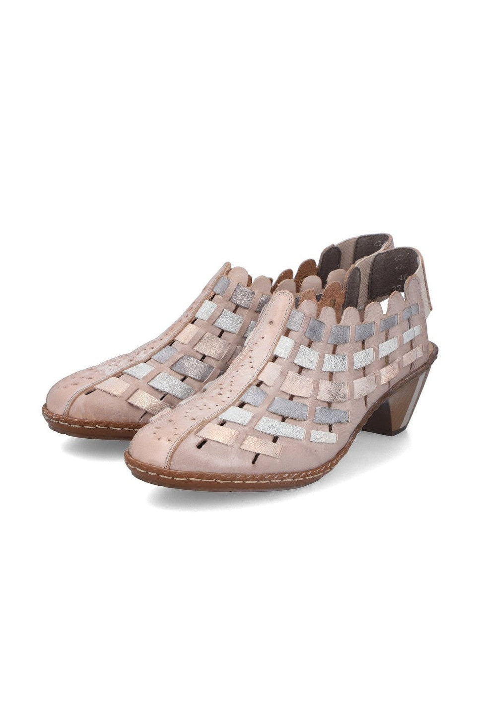 Rieker W Sko Beige Combination - 46778-64