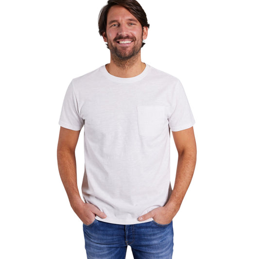 Sebago M Outwashed Pocket T-shirt White