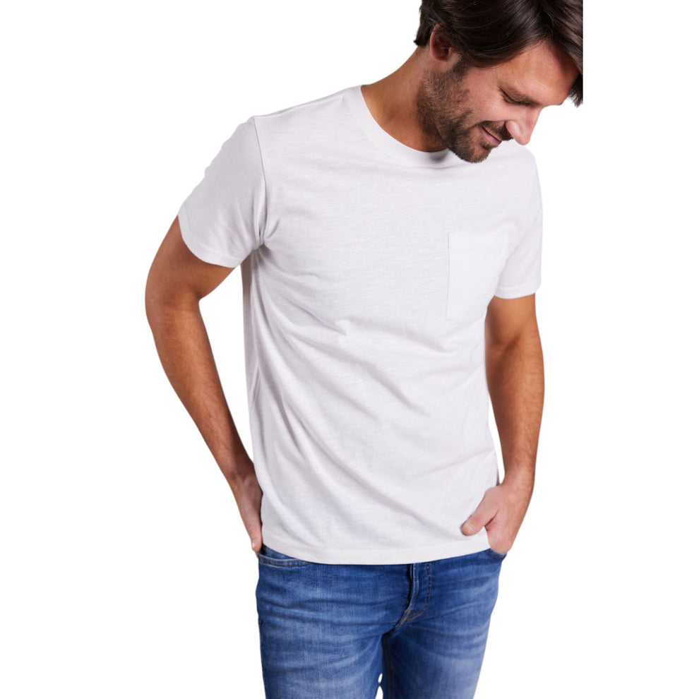 Sebago M Outwashed Pocket T-shirt White