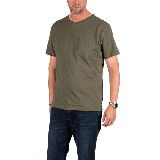 Sebago Outwashed Pocket Tee Dark Sage