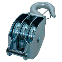 Telegrafblok galvaniseret 3-sk. m/messingskiver 2 stk.