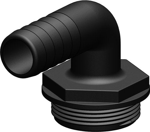 Trudesign Aquavalve slangestuds hvid 90° 1 1/2" 38mm