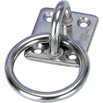 Monteringsplade med øje/ring Rustfri